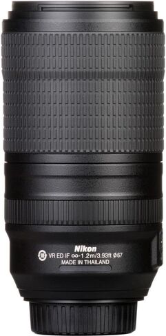 Nikon - AF-P NIKKOR 70-300mm f/4.5-5.6E ED VR Telephoto Zoom Lens for F-Mount Cameras (20068) + Filter Kit + Cap Keeper + Cleaning Kit in Saudi Arabia