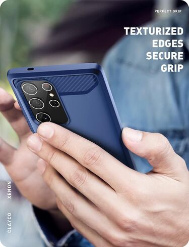 حافظة سلسلة Clayco Xenon لهاتف Samsung Galaxy S22 Ultra (6.8 بوصة) 5G 360 درجة حافظة هاتف محمول قوية واقية من الصدمات غطاء كامل مع واقي شاشة مدمج إصدار 2022 (أسود) in Kuwait