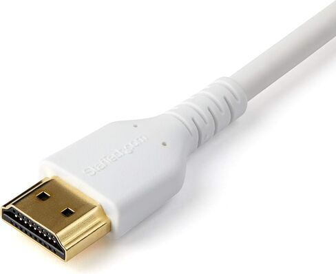 StarTech.com 3ft (1m) Premium Certified HDMI 2.0 Cable with Ethernet - Durable High Speed UHD 4K 60Hz HDR - Rugged M/M HDMI Cord with Aramid Fiber - TPE - Ultra HD Monitors, TVs & Displays (RHDMM1MPW) in Saudi Arabia