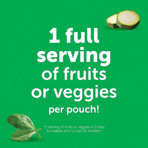 Beech-Nut Baby Food Pouches, Zucchini Spinach & Banana Veggie Puree Baby & Toddler Food, 3.5 oz (12 Pack) in Saudi Arabia