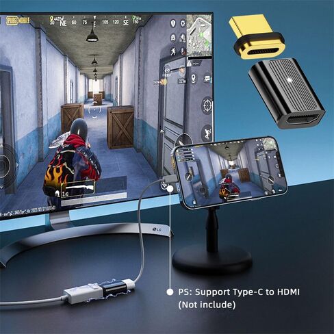 Cablecc HDMI 2.1 8K Type-A ذكر إلى أنثى محول فيديو موصل مستقيم مغناطيسي لأجهزة الكمبيوتر المحمول HDTV in Saudi Arabia