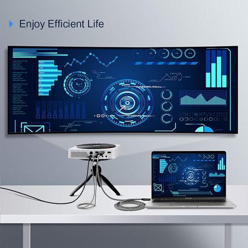 كابل CableCreation USB C إلى HDMI مع شحن USB بطول 6 أقدام، كابل من النوع C إلى HDMI، سلك HDMI إلى USB C متوافق مع الأجهزة التي تدعم وضع DP Alt، iPhone15/ 15Plus/ 15Pro max، Galaxy S20، MacBook/Pro in Saudi Arabia