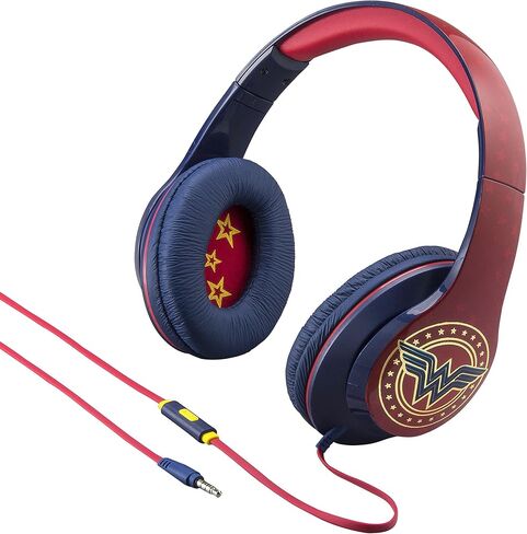 eKids Wonder Woman Over The Ear Headphones with in Line Microphone Black in Saudi Arabia