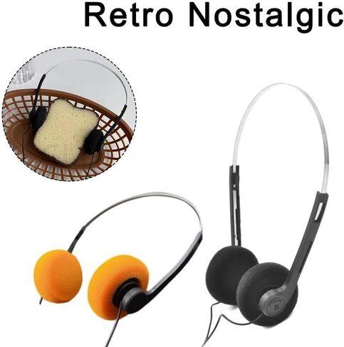 4Pcs Orange Retro Over-Ear Headphone,Vintage Feelings Underwire Headphone,Retro Lightweight Earphones,Hi-Fi Stereo Earphone Headset,Walkman ,for Most Mobile Phones Playback Pevices Headphones Earbud in Saudi Arabia
