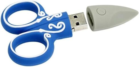32GB Cute USB Flash Drive,Cartoon Blue Scissors Design USB 2.0 Flash Drives,Portable Memory Stick Thumb USB Pendrive Best Christmas Children Student Gift (32GB BlueScissors) in Saudi Arabia