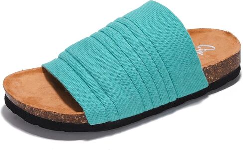 Cape Robbin Cali Da Flat Sandals Women, Comfortable Sandals, Slide Sandals Women Dressy, Slip on Sandals Women in Saudi Arabia