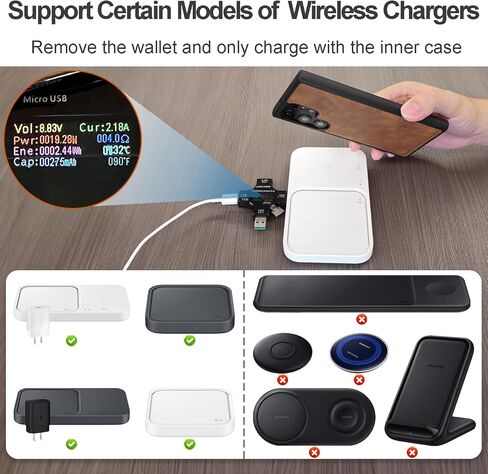 Case Wallet for Samsung Galaxy S23 Wallet Case, 6.1 Inch Magnetic Detachable Leather Flip Case with Card Holders, Wireless Charging Supported, Kickstand Phone Cover RFID Blocking, Black in Saudi Arabia