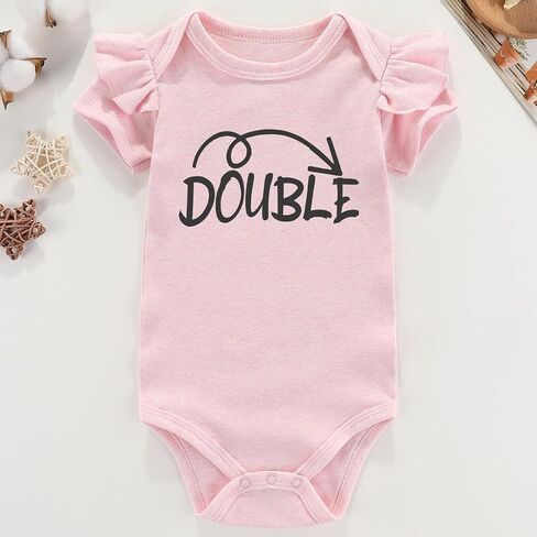 Double Trouble Newborn Twins Outfits Boy And Girl Baby Items outfits matching in Saudi Arabia