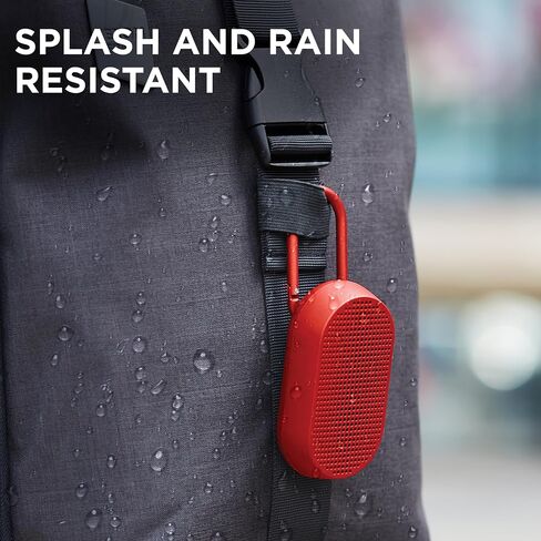 Lexon MINO T Portable Bluetooth Speaker for outdoor use, Water Resistant IPX4 and rechargeable - Orange Fluo in Kuwait