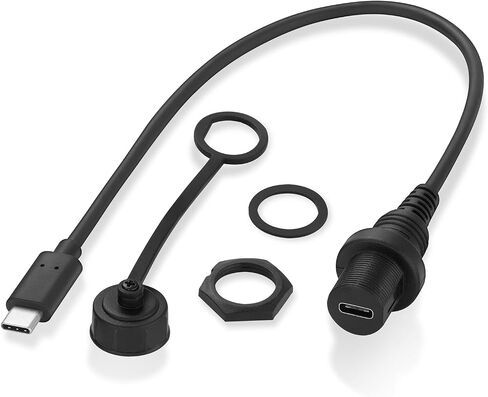 PENGLIN USB Type C 3.0 Flush Mount Extension Cable,USB C 3.0 Car Mount Extension Dash Flush Cable Male to Female(12inch) in Saudi Arabia