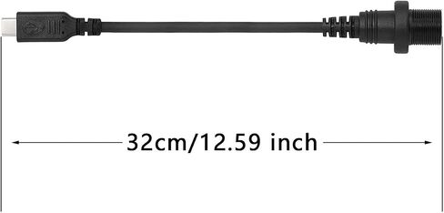 PENGLIN USB Type C 3.0 Flush Mount Extension Cable,USB C 3.0 Car Mount Extension Dash Flush Cable Male to Female(12inch) in Saudi Arabia