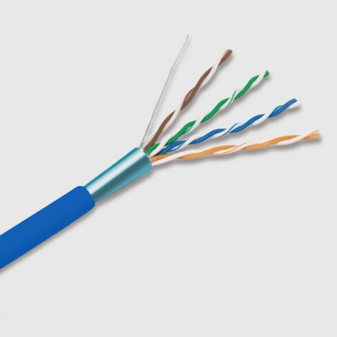 Elite Cat5e Shielded Riser (CMR)، FTP، أزواج ملتوية من الرقائق المعدنية، 24AWG، 350 ميجا هرتز، سرعات جيجابت، PoE، مدرج في قائمة UL، كابل كبير، (أزرق، 1000 قدم.) in Kuwait