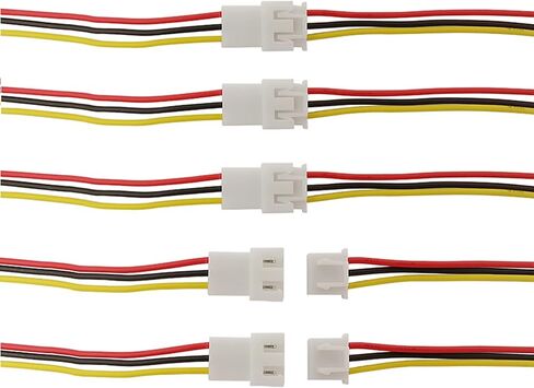 20Pairs JST XH 2.54mm 3Pins Connector, 2.54mm Pitch Female and Male JST Connection Plug Header Expansion Wire with 200mm 26AWG Cable in Kuwait