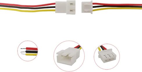 20Pairs JST XH 2.54mm 3Pins Connector, 2.54mm Pitch Female and Male JST Connection Plug Header Expansion Wire with 200mm 26AWG Cable in Kuwait