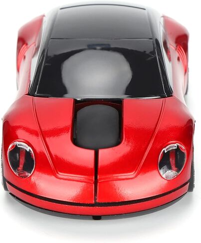 2.4GHz Car Mouse, 3D Sport Car Shape Ergonomic Optical Mice with USB Receiver, 1600 DPI Computer Mouse with LED Light for PC Laptop Computer Kids Girls Small Hands (Red) in Kuwait