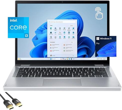 لاب توب آيسر أسباير 3 سبين 2 في 1، شاشة لمس 14 بوصة 1920 × 1200 WUXGA IPS، معالج 8 كور i3-N305 (يصل إلى 3.8 جيجا هرتز)، ذاكرة الوصول العشوائي 8 جيجابايت، 512 جيجابايت SSD، واي فاي 6، HDMI، USB-C، BT ، كاميرا ويب، PDG HDMI، ويندوز 11 برو، فضي نقي in Saudi Arabia