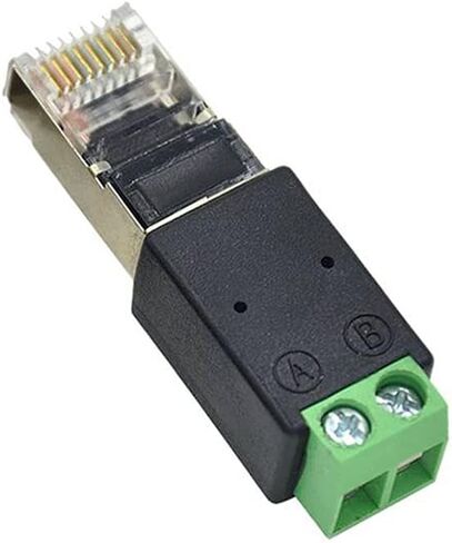 Taidacent 5 قطع RJ45 إلى RS485 محول RJ45 محول طرفي RJ45 إلى RS485 محول رأس كريستالي إلى طرفي (أ يتصل بـ PIN1 B يتصل بـ PIN2) in Kuwait
