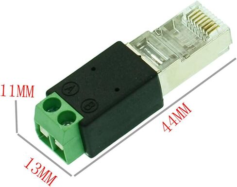 Taidacent 5 قطع RJ45 إلى RS485 محول RJ45 محول طرفي RJ45 إلى RS485 محول رأس كريستالي إلى طرفي (أ يتصل بـ PIN1 B يتصل بـ PIN2) in Kuwait