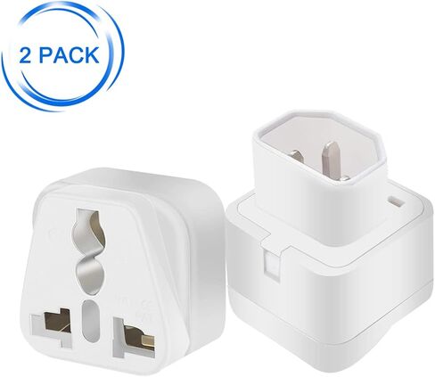 (2pack) C14 to NEMA-5-15P,IEC320 C14 to Universal Socket,for UPS/PDU Server,for EU US UK AU Socket Power Adapter AC Plug, a Computer Host & More C13 Socket Equipment (White) in Saudi Arabia