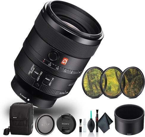 عدسة سوني FE 100 ملم f/2.8 STF GM OSS SEL100F28GM، طقم فلتر، حافظة غطاء، طقم تنظيف in Saudi Arabia