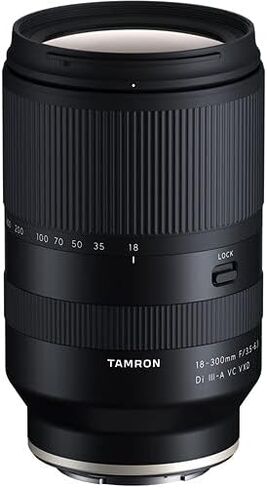 عدسة Tamron مقاس 18-300 مم f/3.5-6.3 Di III-A VC VXD لهاتف Sony E مع ملحقات متقدمة وحزمة سفر (ضمان الولايات المتحدة الأمريكية لمدة 6 سنوات) | عدسة سوني 18-300 ملم in Kuwait