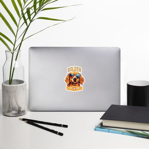 Golden Retriever Mom Sticker Dog Souvenir Decal Vinyl Small Waterproof for Water Bottle Mug Passport Book Scrapbook Notebook Laptop Tumbler Skateboard Computer Phone Size 4" Funny Gift in Saudi Arabia