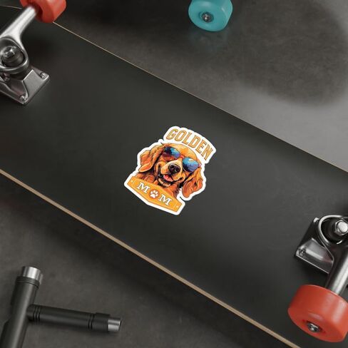 Golden Retriever Mom Sticker Dog Souvenir Decal Vinyl Small Waterproof for Water Bottle Mug Passport Book Scrapbook Notebook Laptop Tumbler Skateboard Computer Phone Size 4" Funny Gift in Saudi Arabia