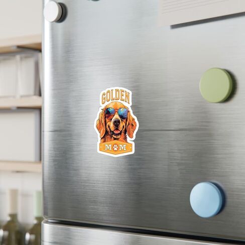 Golden Retriever Mom Sticker Dog Souvenir Decal Vinyl Small Waterproof for Water Bottle Mug Passport Book Scrapbook Notebook Laptop Tumbler Skateboard Computer Phone Size 4" Funny Gift in Saudi Arabia
