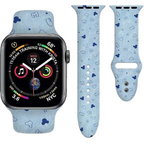 Watch Band Compatible with Apple Watch Band 38mm 40mm 41mm 42mm 44mm 45mm 49mm for Women Men, Soft Silicone Strap Replacement for iWatch Series Ultra SE 8 7 6 5 4 3 2 1