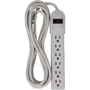 PS09S Heavy Duty 6 AC Outlet Power Strip, Surge Protector, 14/3 AWG, UL Listed, 3-Foot, 1-Pack