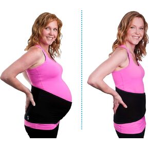 Maternity Support Belt/Postpartum Belly Band with 2 Ice & Heat Therapy Packs for Back Pain (XL/Plus)