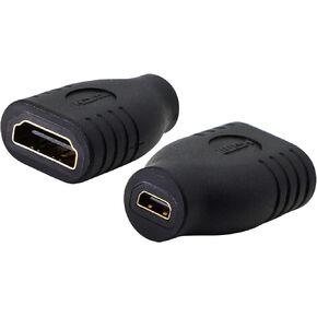 Micro HDMI Adapter Extender HDMI Type D Female to HDMI Type A Female Coupler Connector Support 3D 4K 1080P, YOUCHENG for Cameras, Computers, Projectors（2-pack）