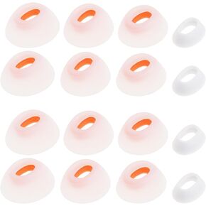 8Pair Black Silicone Earplugs in-Ear Headphones Eartips Replacement Earbuds Headphone Attachments Compatible with JBL Tune Flex 4 Sizes (XS/S/M/L)
