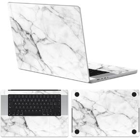 IMMOENUC 3-in-1 Laptop Skin Sticker for 2023 MacBook Pro 14 M3 Pro/Max 14 inch A2992/A2918 Laptop Cover Top Cover+Bottom Cover+Full Tray Sticker Compatible with 2021 Pro 14 (A2779,A2442) Earth Black