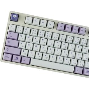 Purple Japanese Keycaps 140 Keys PBT Keycaps Cherry Profile Keycaps Custom Keycaps Set 5 Sides Dye Sub PBT Keycaps for Cherry Gateron Mx Switches ANSI/ISO Layout Mechanical Keyboards (purple)