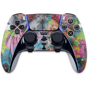 MightySkins Glossy Glitter Skin Compatible with PS5 DualSense Edge Controller - Neon Lion | Protective, Durable High-Gloss Glitter Finish | Easy to Apply & Change Styles | Made in The USA