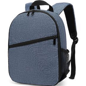 Small Camera Backpack for DSLR SLR Mirrorless Camera Outdoor Travel Hiking Photography Waterproof Unisex Camera Case Compatible with Sony/Canon/Nikon/Fuji (Blue)