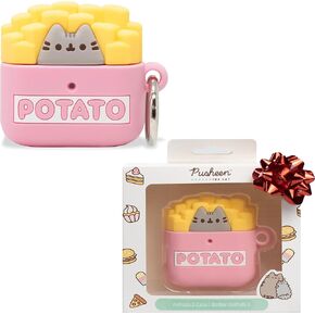 iFace x Pusheen Cute AirPods 3 Case - Silicone Protective Cover [Carabiner Clip Included] [Wireless Charging Compatible Cover] - Pusheen & Stormy