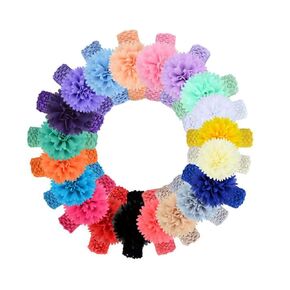 15 Pcs Baby Girls Chiffon Headbands Peony Flower Baby Headband Baby Hair Accessories for Newborn Toddler Infants Girls