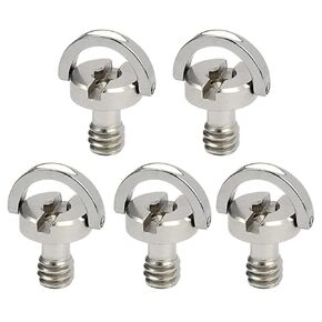 Stainless Steel D Shaft D-Ring 1/4 Inch Camera Screw Tripod Mounting Screw Quick Release Plate Thumb Screw Adapter for Camera Tripod Monopod Quick Release Plate