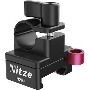 Nitze Quick Release NATO Clamp to 15mm Rod Clamp, 15mm Rod Holder to NATO Clamp for DSLR/Mirrorless Camera Rig, Monitor Rig, Follow Focus - N20J