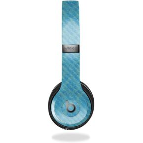 Carbon Fiber Headphone Skin Compatible with Beats Solo 4 - Blue Vintage - Premium 3M Vinyl Protective Wrap Decal Cover - Easy to Apply | Crafted in The USA by MightySkins