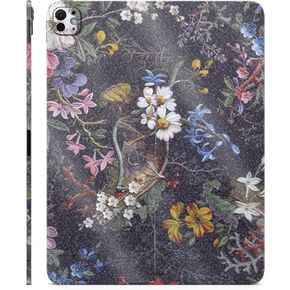 Glossy Glitter Skin Compatible with Apple iPad Pro 13 (M4) 2024 - Midnight Blossom - Premium 3M Vinyl Protective Decal Cover - Easy to Apply | Crafted in The USA by MightySkins