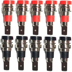 4mm Banana Jack Socket Female Adapter Panel Mount Binding Post for 4mm Banana Plug Connectors 10Pcs