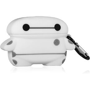 Lupct Cartoon Case for AirPod Pro 2019/Pro 2 Gen 2022 Cover Cases Cute Funny Cool for Boys Teen Girls Girly Kids Fun Unique Character 3D Trendy Kawaii Pretty for AirPods Air Pods Pro (Big White)