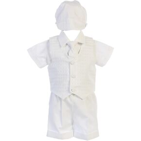 Baptism outfits for Boys, Baby Boy Christening Outfit, Baptismal Vest Short Clothes - Ropa de Bautizo para Niño Bebe