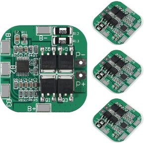 4PCS 4S 20A 14.8V Lithium for 18650 Battery BMS PCM Protection PCB Board Module 16.8V with Overcharge Over Discharge Short Circuit Protection