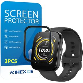 Compatible for Amazfit Bip 5 Screen Protector, 3D Full Screen Coverage Case Curved Edge TPU Protective Film for Bip 5 Smart Watch (3 PCS) in Kuwait