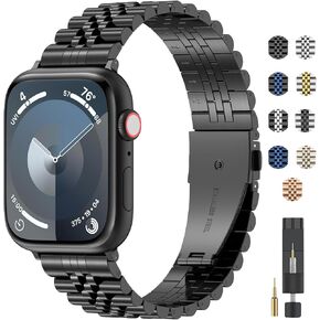 Compatible Apple Watch Band 49mm 45mm 44mm 42mm 41mm 40mm 38mm,Stainless Steel Metal Mesh iWatch Band for Apple Watch Series 9/8/7/6/5/4/3/2/1/SE/SE2
