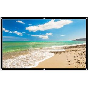 60" Projector Screen, 60inch Small 16:9 HD Foldable Anti-Crease Video Projection Screen, Portable 4:3 Outdoor Indoor Home Theater Movie Projector Curtain Fit for Party Camping Movie Bedroom
